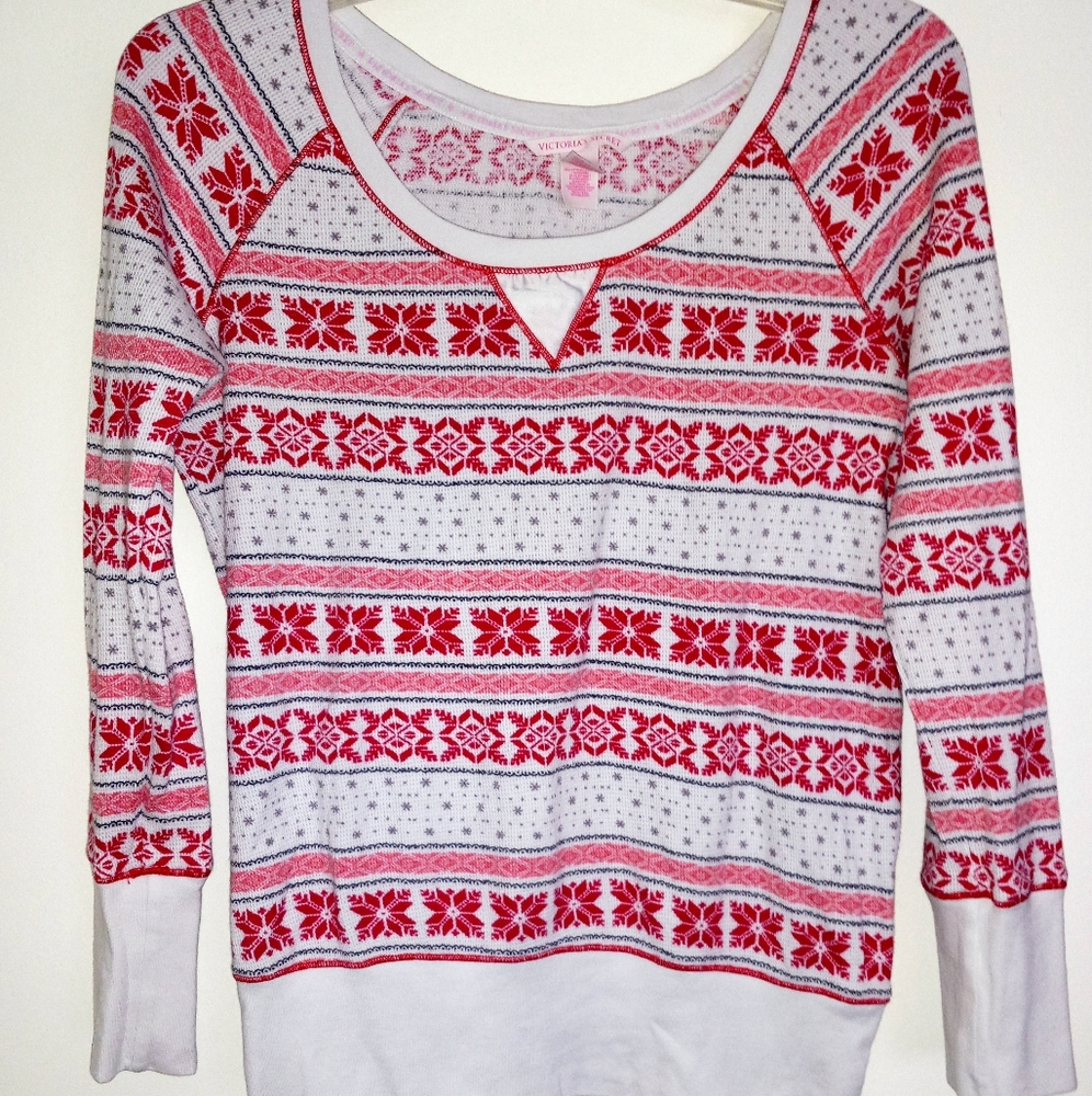 Victoria's Secret long sleeve sleep/lounge thermal top scoop neck size M